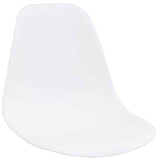 Chair Seats 4 pcs White 39 x 39 x 46.5 cm Plastic - Extra Image