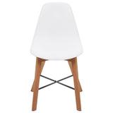 Chair Seats 4 pcs White 39 x 39 x 46.5 cm Plastic - Close-Up Angle
