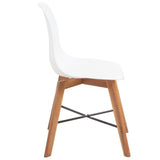 Chair Seats 4 pcs White 39 x 39 x 46.5 cm Plastic - Low Angle