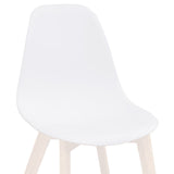 Chair Seats 4 pcs White 39 x 39 x 46.5 cm Plastic - Extra Image