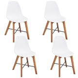 Chair Seats 4 pcs White 39 x 39 x 46.5 cm Plastic