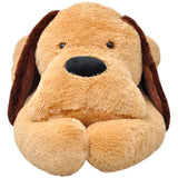 Dog Cuddly Toy Plush Brown 120 cm - Front View