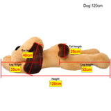 Dog Cuddly Toy Plush Brown 120 cm - Top-Down View