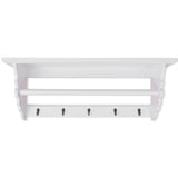 Coat Rack MDF White Baroque Style - Front View