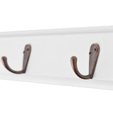Coat Rack MDF White Baroque Style - 45-Degree Angle