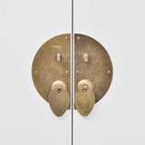 Sideboard Chinese Style Solid Wood White - Close-Up Angle