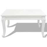 Coffee Table 80x80x42 cm High Gloss White - Side View