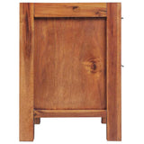 Bedside Cabinet Solid Acacia Wood Brown 45x42x58 cm - Side View