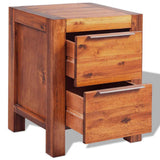 Bedside Cabinet Solid Acacia Wood Brown 45x42x58 cm - Top-Down View