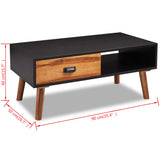 Coffee Table 90x50x40 cm Solid Acacia Wood - 45-Degree Angle