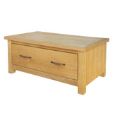 Wardrobe with 1 Drawer 90x52x183 cm Solid Oak Wood - 45-Degree Angle