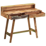 Desk Solid Reclaimed Wood- Brown - Side View