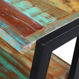 Sideboard 3 Shelves Solid Reclaimed Wood - Close-Up Angle