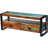 TV Cabinet Solid Reclaimed Wood - Front View