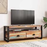 TV Cabinet Solid Reclaimed Wood - Side View