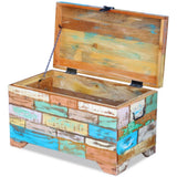 Storage Chest Solid Reclaimed Wood - Close-Up Angle