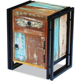 Bedside Cabinet Solid Reclaimed Wood - 45-Degree Angle