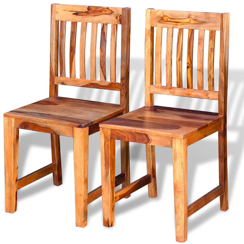 Dining Chairs 2 pcs Solid Acacia Wood