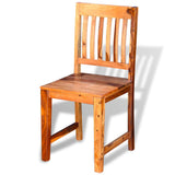 Dining Chairs 2 pcs Solid Acacia Wood