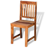 Dining Chairs 2 pcs Solid Acacia Wood - Top-Down View