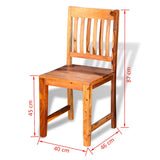 Dining Chairs 2 pcs Solid Acacia Wood