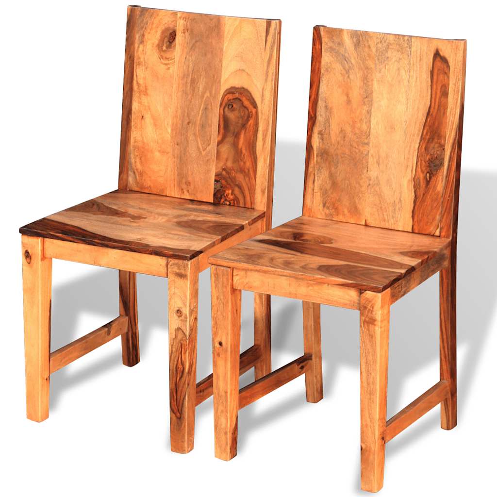 Dining Chairs 2 pcs Solid Acacia Wood