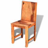 Dining Chairs 2 pcs Solid Acacia Wood