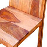 Dining Chairs 2 pcs Solid Acacia Wood - Low Angle
