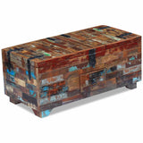 Coffee Table Box Chest Solid Reclaimed Wood 80x40x35 cm - 45-Degree Angle
