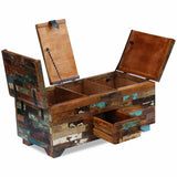Coffee Table Box Chest Solid Reclaimed Wood 80x40x35 cm - Extra Image