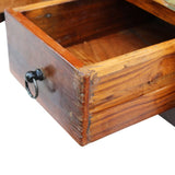 Coffee Table Drawers Solid Reclaimed Wood 90x45x35 cm - Close-Up Angle
