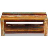 Coffee Table Solid Reclaimed Wood 90x45x35 cm - Rear View