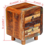 Night Cabinet Solid Reclaimed Wood 43x33x51 cm - 45-Degree Angle