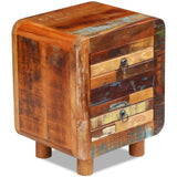 Night Cabinet Solid Reclaimed Wood 43x33x51 cm - Low Angle