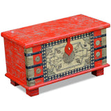 Storage Chest Red Mango Wood 80x40x45 cm - Top-Down View