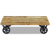 Coffee Table Mango Wood 120x60x30 cm - 45-Degree Angle