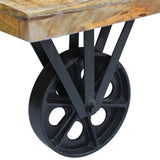 Coffee Table Mango Wood 120x60x30 cm - Rear View