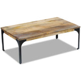 Coffee Table Mango Wood 100x60x35 cm - Front View