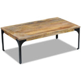 Coffee Table Mango Wood 100x60x35 cm - Side View