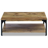 Coffee Table Mango Wood 100x60x38 cm - Rear View