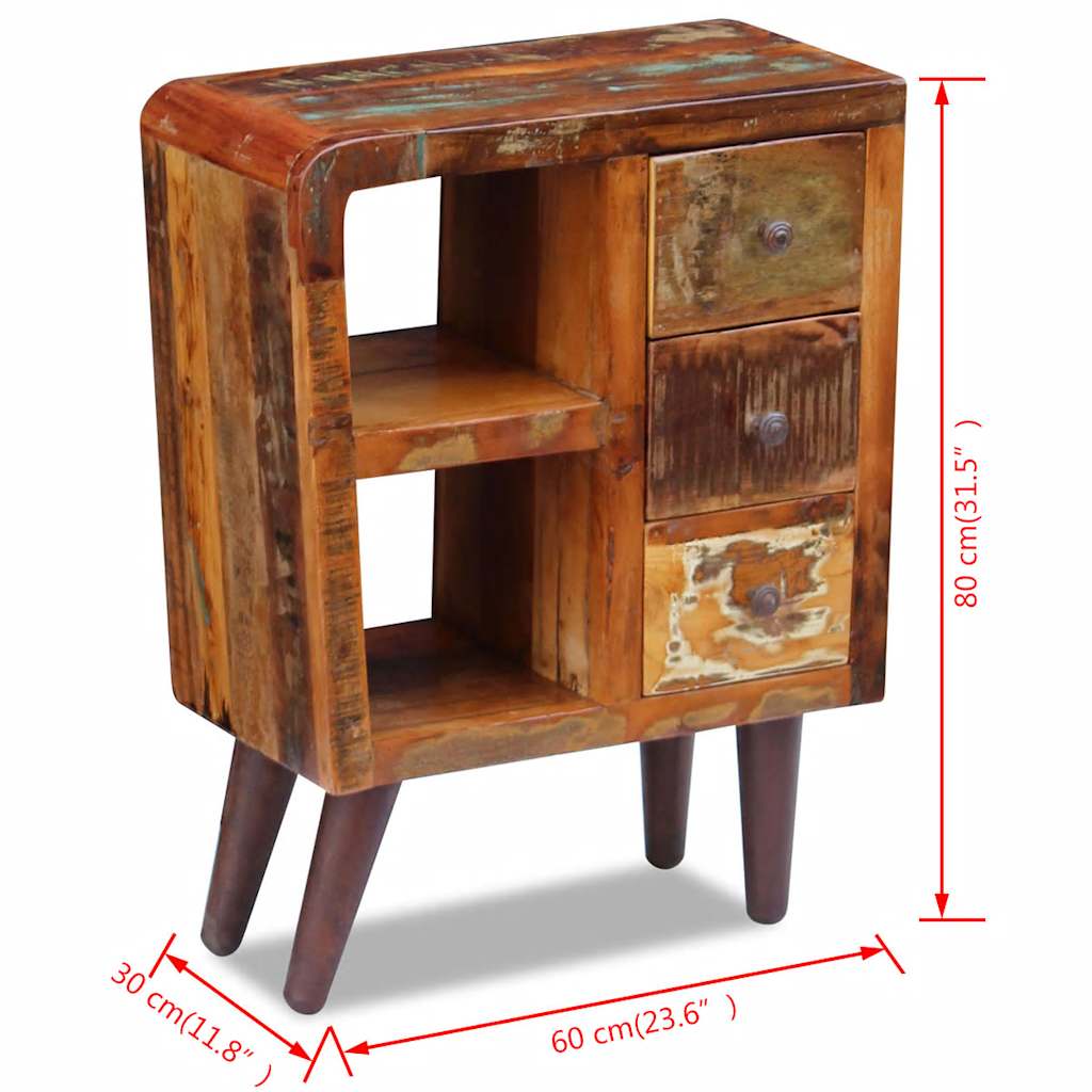 Sideboard Solid Reclaimed Wood 60x30x80 cm