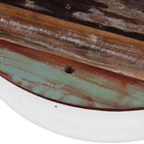 Two Piece Bowl Shaped Coffee Table Set Solid Reclaimed Wood - Close-Up Angle