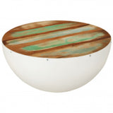 Bowl Shaped Coffee Table Solid Reclaimed Wood 60x60x30 cm - Low Angle