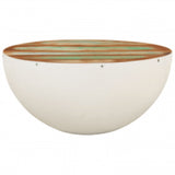 Bowl Shaped Coffee Table Solid Reclaimed Wood 60x60x30 cm