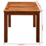 Sun Loungers 2 pcs with Table Solid Acacia Wood and Textilene - Extra Image