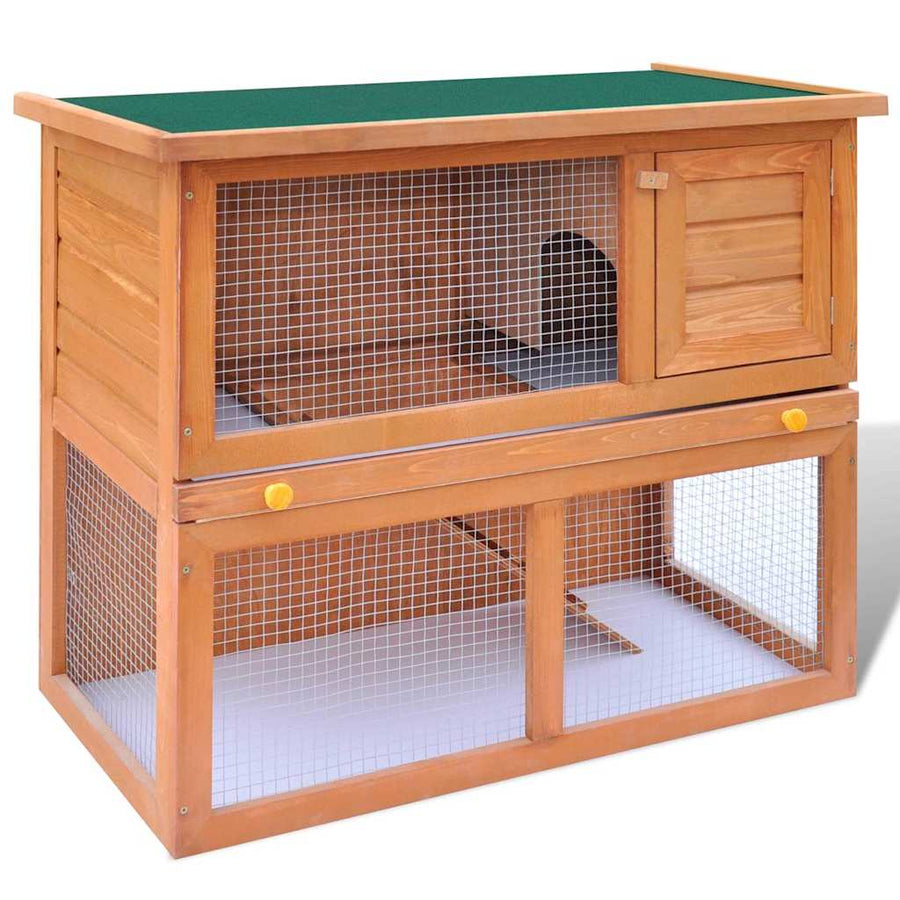 Outdoor Rabbit Hutch Small Pet Cage 1 Door Wood