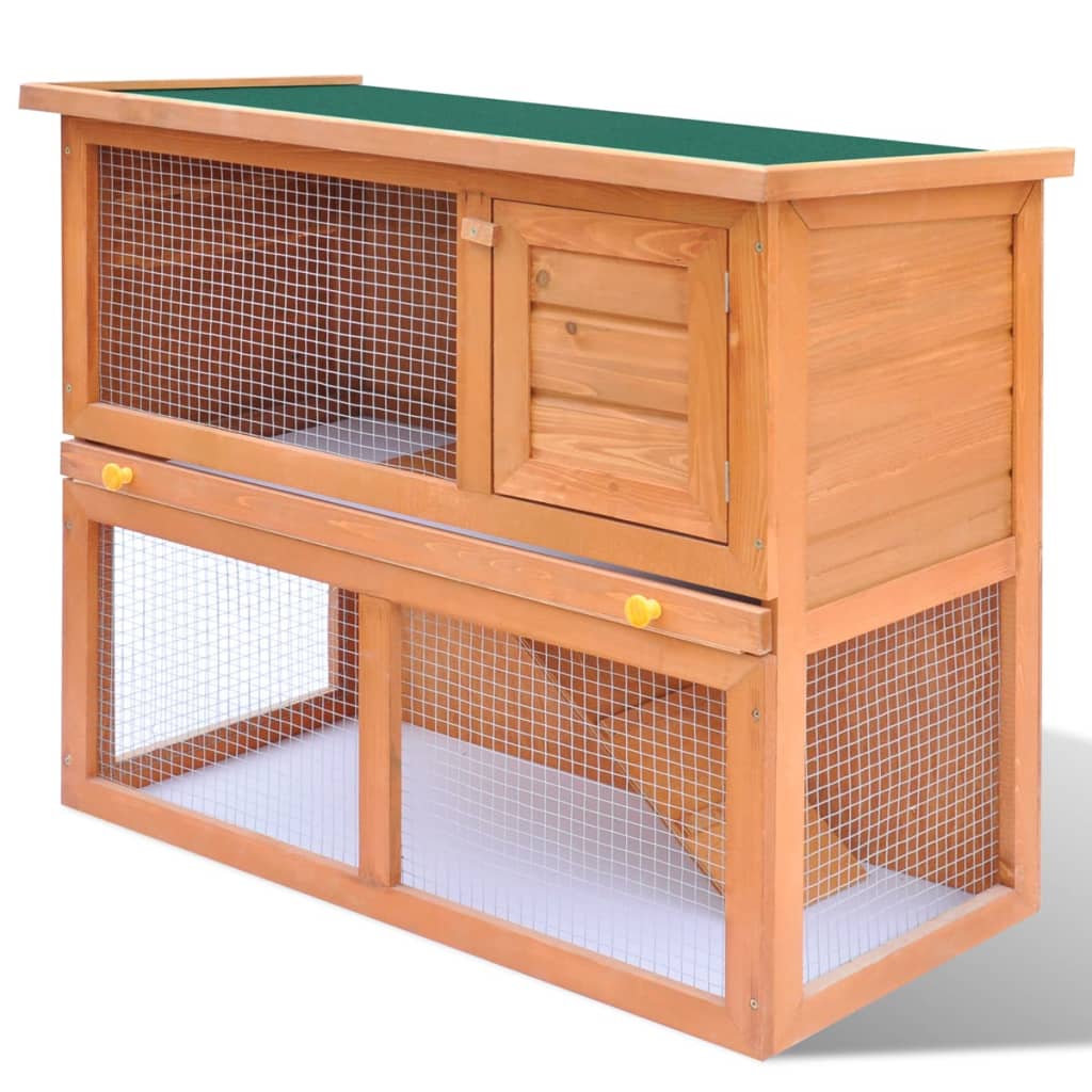 Outdoor Rabbit Hutch Small Pet Cage 1 Door Wood
