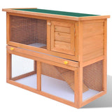 Outdoor Rabbit Hutch Small Pet Cage 1 Door Wood - Front View