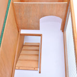 Outdoor Rabbit Hutch Small Pet Cage 1 Door Wood - Rear View