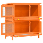 Outdoor Rabbit Hutch Small Pet Cage 4 Door Wood